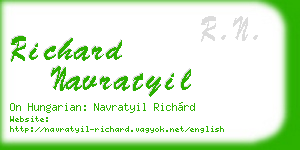 richard navratyil business card