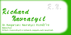 richard navratyil business card
